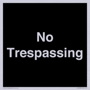 No Trespassing